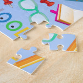 Puzzle Collage des fournitures scolaires (Côté)