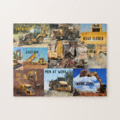 Puzzle Collage des tracteurs de construction (Horizontal)