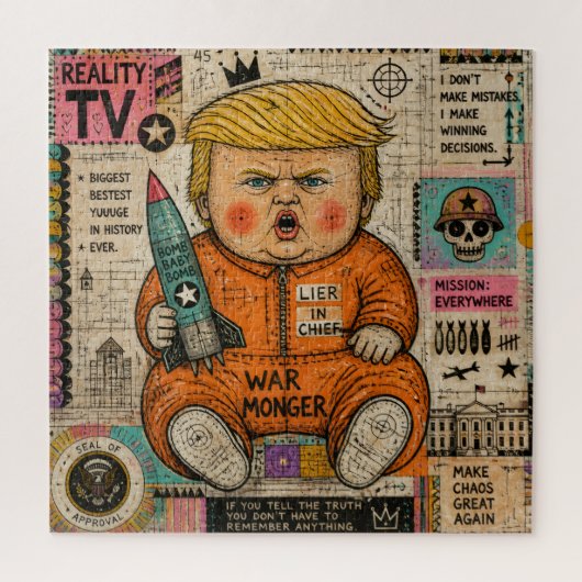 Puzzle Collage du président enfant drôle (Vertical)