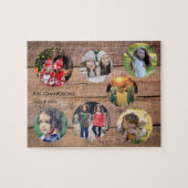 Puzzle Collage familial 7 photos nom de famille unique (Horizontal)