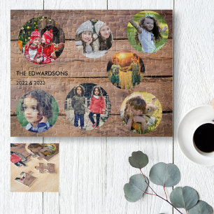 Puzzle Collage familial 7 photos nom de famille unique
