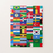 Puzzle Collage international du drapeau (Vertical)