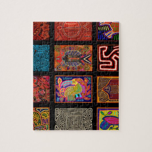Puzzle Collage Mola Indien Kuna (Vertical)