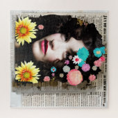 Puzzle Collage papier pour femme vintage (Horizontal)