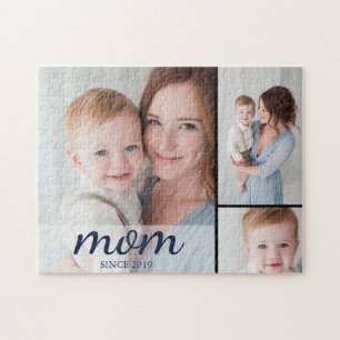 Puzzle Collage personnalisé de trois photos pour maman