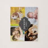 Puzzle Collage personnalisé photos nom de famille multi i (Vertical)