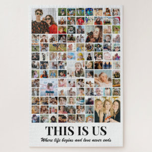 Puzzle Collage Photo 100 Photos 20x30 Grande Famille Enfa