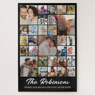 Puzzle Collage Photo 30 Photos 20x30 Portrait de Famille