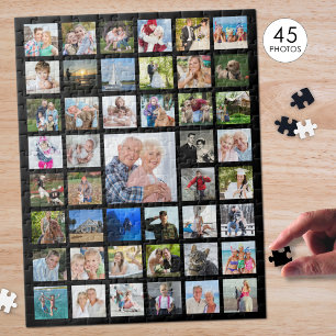 Puzzle Collage photo 45 photos Noir