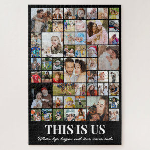 Puzzle Collage Photo 50 Photos 20x30 Famille Enfants Enfa
