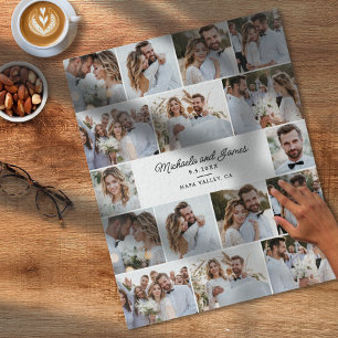 Puzzle Collage photo de 16 photos pour mariage/anniversai