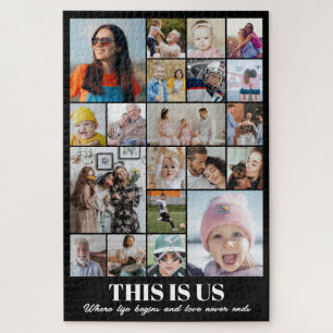 Puzzle Collage photo de 20 images Famille Amis 20x30