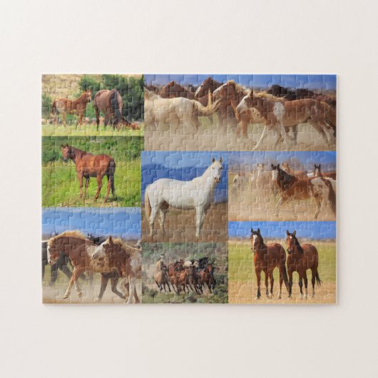 Puzzle Collage photo de chevaux (Horizontal)