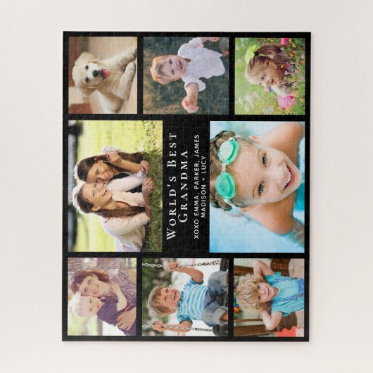 Puzzle Collage photo de la grand-mère 8 (Vertical)