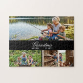 Puzzle Collage photo de l'année de création de grand-mère (Horizontal)