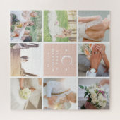 Puzzle Collage photo de monogramme de mariage personnalis (Horizontal)