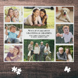 Puzzle Collage photo des grands-parents du monde<br><div class="desc">Donnez aux plus grands grands-parents du monde un amusant casse-tête photo collage personnalisé qu'ils vont chérir et profiter pendant des années. Vous pouvez personnaliser avec huit photos de famille de petits-enfants, d'enfants, d'autres membres de la famille, des animaux domestiques, etc., customiser s'ils sont appelés "Grand-mère & Grand-père", "Maman & Poppop",...</div>