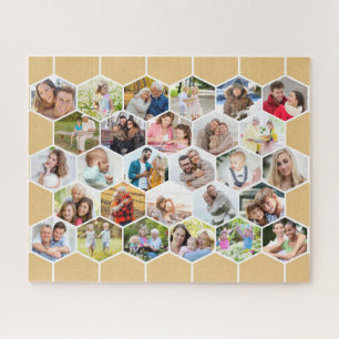 Puzzle Collage photo en nid d'abeille Image personnalisée