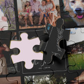 Puzzle Collage photo familial de 8 monogramme nom souveni