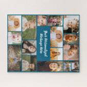 Puzzle Collage photo famille 16 Instagram Photo bleu (Horizontal)