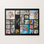 Puzzle Collage photo moderne de 19 photos noir personnali (Horizontal)