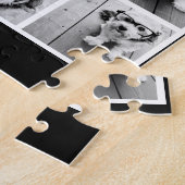 Puzzle Collage photo noir et blanc 6 Monogramme personnal (Côté)