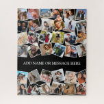 Puzzle Collage photo personnalisé 36 Photo<br><div class="desc">Puzzle d'images personnalisées moderne avec 36 photos carrés à remplacer par la vôtre,  et un modèle texte pour ajouter votre nom ou message personnalisé.</div>