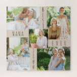 Puzzle Collage photo personnalisé 5 Meilleur Carré jamais<br><div class="desc">Puzzle photo personnalisé pour la meilleure nana jamais. Le design est écrit avec "best nana ever [année]" dans la typographie de police maigre et vous pouvez customiser l'année et aussi éditer nana à gran, grand-mère ou grammie par exemple, si nécessaire. Le modèle photo crée automatiquement le collage photo avec vos...</div>