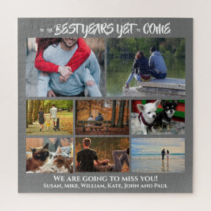 Puzzle Collage photo personnalisé   8 gris charbon