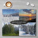 Puzzle Collage photo personnalisé et texte personnalisé<br><div class="desc">Téléchargez vos photos, ajoutez du texte et créez facilement votre casse-tête photo collage. Vous pouvez TRANSFÉRER ce DESIGN sur d'autres produits Zazzle et l'ajuster à la plupart des articles Zazzle. Vous pouvez également cliquer sur CUSTOMISER PLUS LOIN pour ajouter, supprimer ou modifier des détails comme la couleur arrière - plan,...</div>