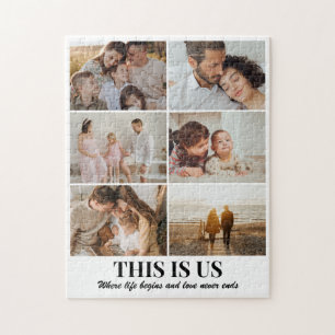 Puzzle Collage photo personnalisé pour enfants avec 6 pho