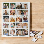 Puzzle Collage photo simple Instagram personnalisé<br><div class="desc">Ce Simple Photo Collage 20 Photo Personnalisé Jigsaw Puzzle est la meilleure façon de présenter vos souvenirs préférés. Avec la place pour 20 photos, il fait un cadeau significatif et unique pour les proches, ou un souvenir amusant pour vous-même. Qu’il s’agisse de vacances en famille, d’anniversaires ou de moments spéciaux,...</div>