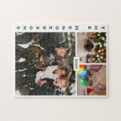 Puzzle Collage photo simple moderne avec fond blanc (Horizontal)