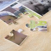Puzzle Collage photos avec nom de famille, 5 photos (Côté)
