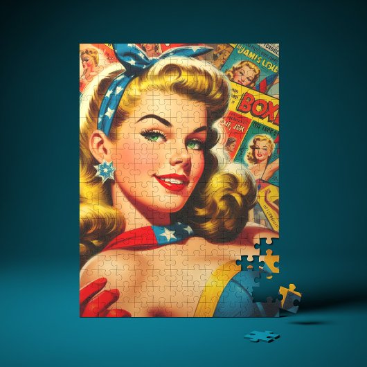 Puzzle Collage Pin-Up de Pulp Kitsch Rétro