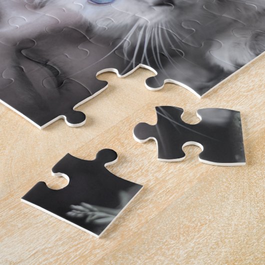 Puzzle Collage rose photos avec nom de famille 5 images (Côté)