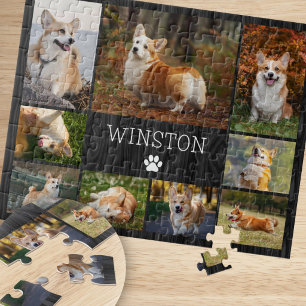 Puzzle Collage rustique moderne de photos de chien