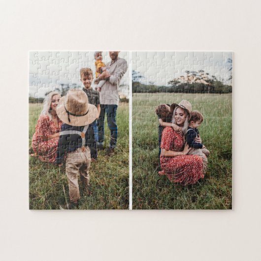 Puzzle Collage Simple Avec 2 Photos Familiales (Horizontal)