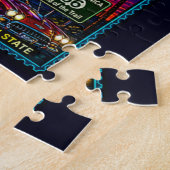 Puzzle Collage timbre Route Mère néon (Côté)