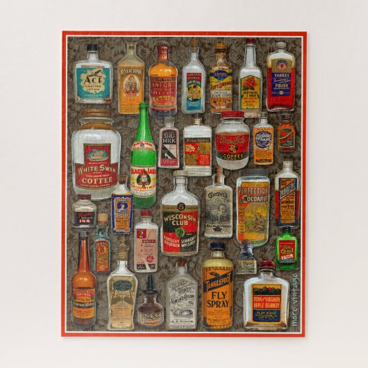 Puzzle COLLECTE DE BOUTEILLE vintage (Vertical)