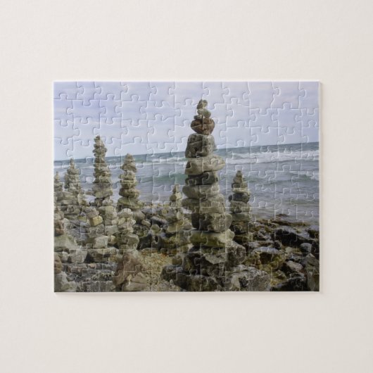 Puzzle Collection de Cairn de Mackinac Island Rock - 8x10 (Horizontal)