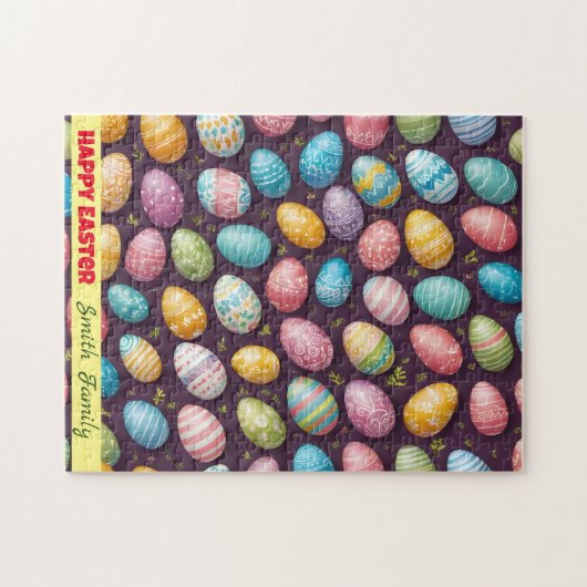 Puzzle Collection moderne d'oeufs de Pâques heureux (Horizontal)