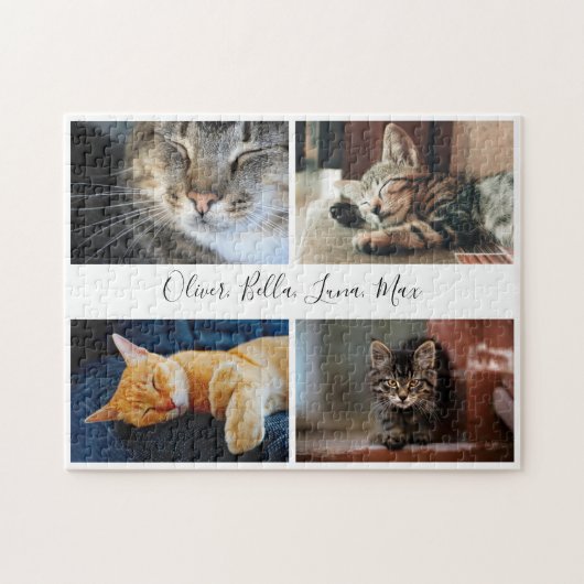 Puzzle Collection photo moderne Nom de script personnalis (Horizontal)