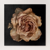 Puzzle Collection Rose Élégante sur Fond Noir (Horizontal)
