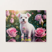 Puzzle Collection roses Et Petits Chiens (Horizontal)