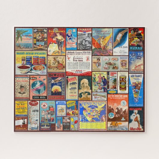 Puzzle COLLECTION vintage 20e PAPIER EPHEMERA (Horizontal)