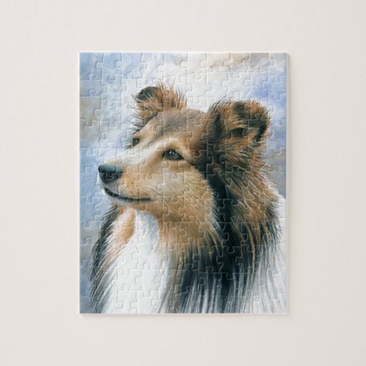 Puzzle Colley de Sheltie du chien 122 (Vertical)