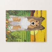 Puzzle Collie Dog (Horizontal)