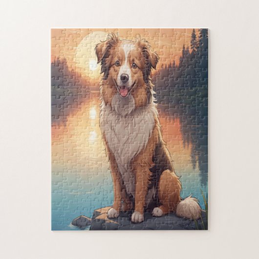 Puzzle Collie dog (Vertical)