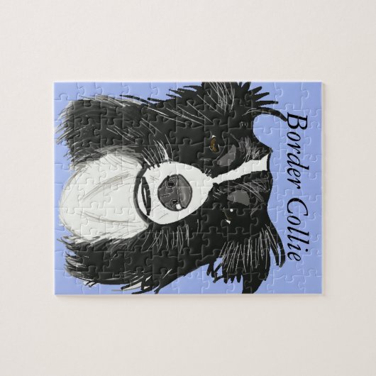 Puzzle Collie frontière noire et blanche (Horizontal)